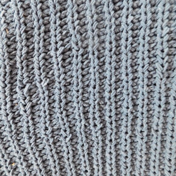 🦔🐾 Oversized Ribbed Blue Sweater - Picture 11 of 12